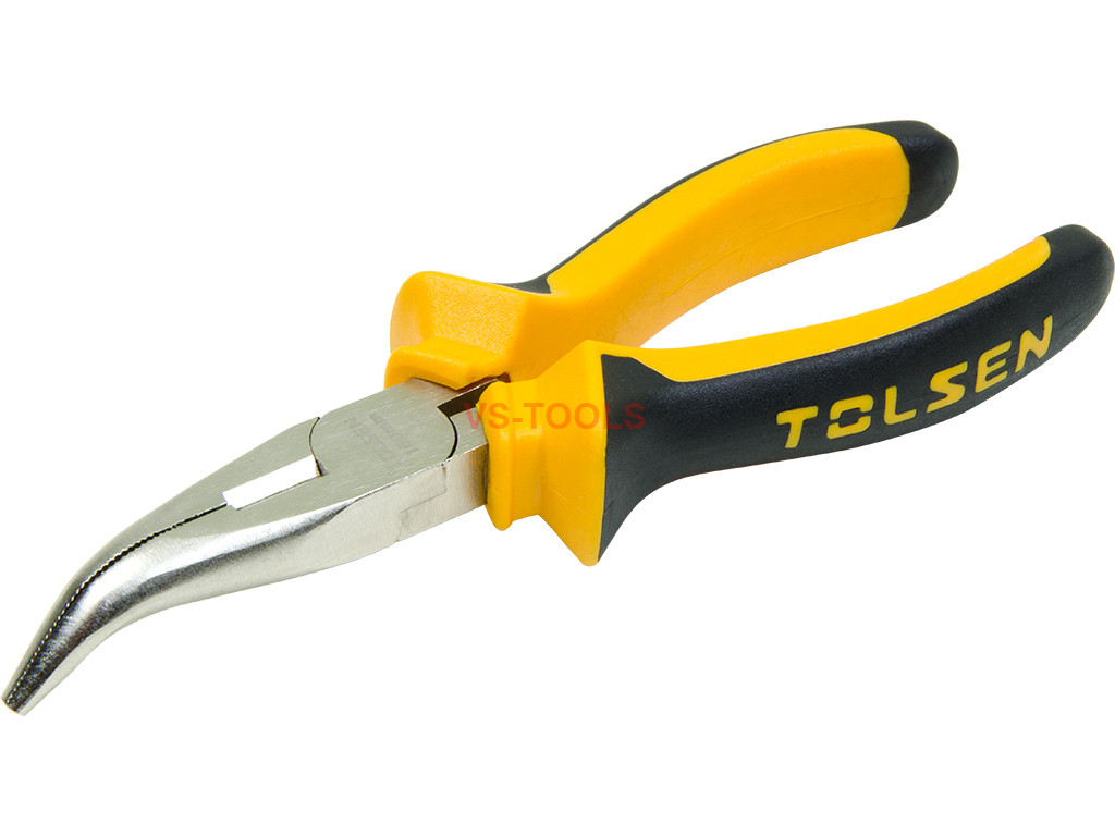 Tolsen Industrial 6" 160mm Bent Snip Needle Nose Pliers
